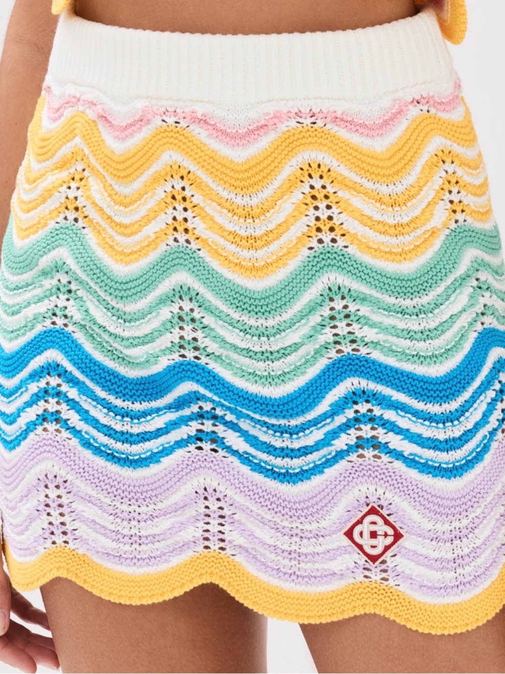 CASABLANCA WAVE CROCHET SKIRT